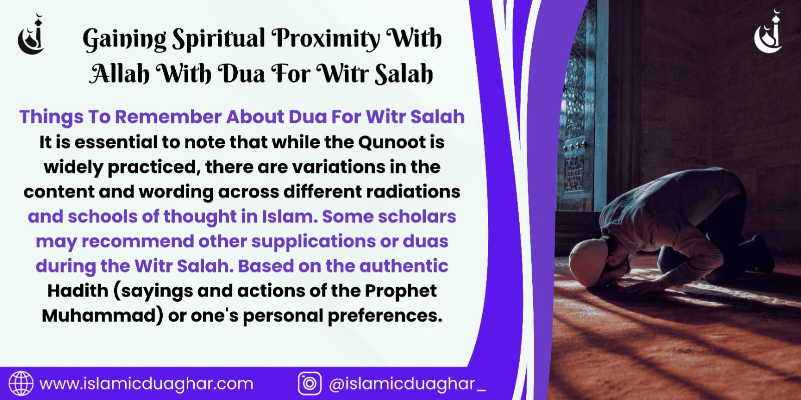 Gaining Spiritual Proximity With Allah With Dua For Witr Salah ...