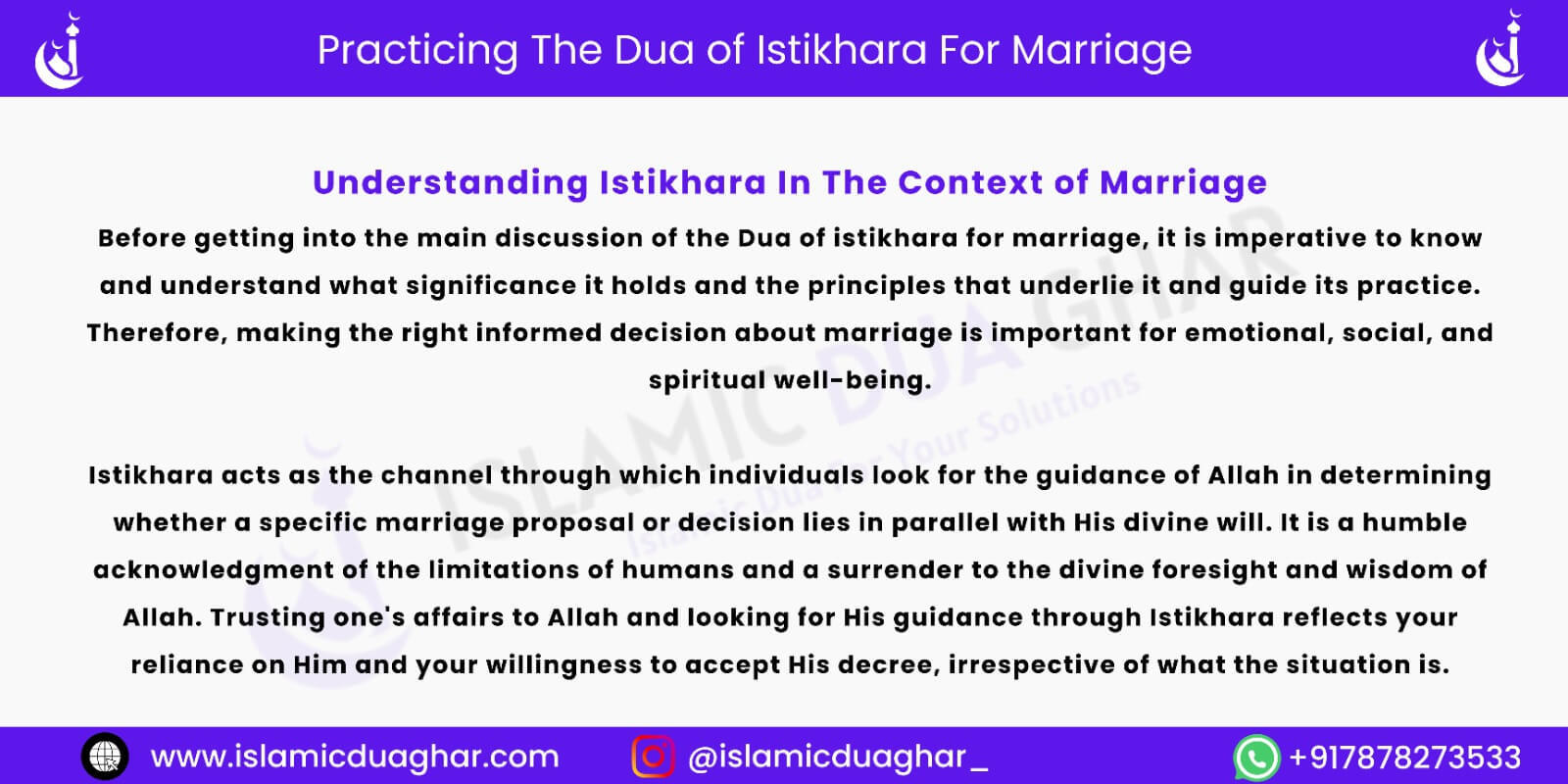 Dua of Istikhara For Marriage